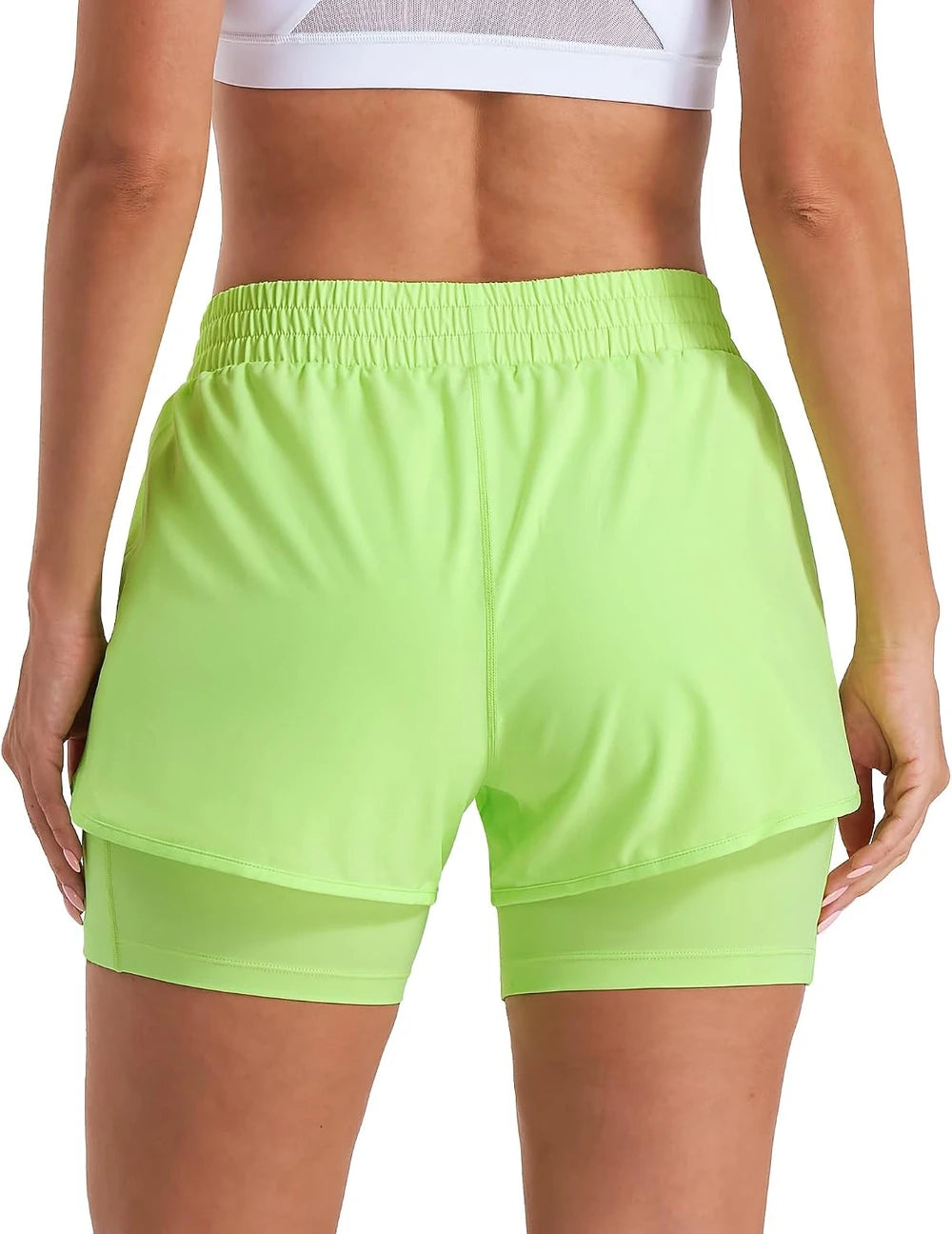 Stelle Women's High-Waist Athletic Running Shorts with Pockets